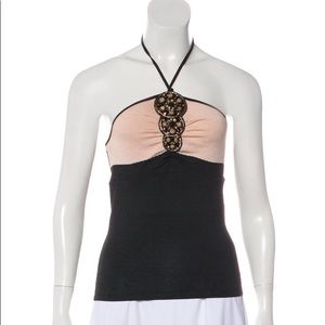 Escada Embellished Silk Top W/Tags. Size small.